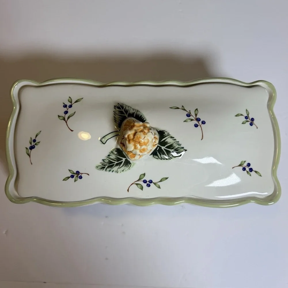 Princess House Vintage Garden Ceramic Floral Centerpiece Serveware (See Detail)